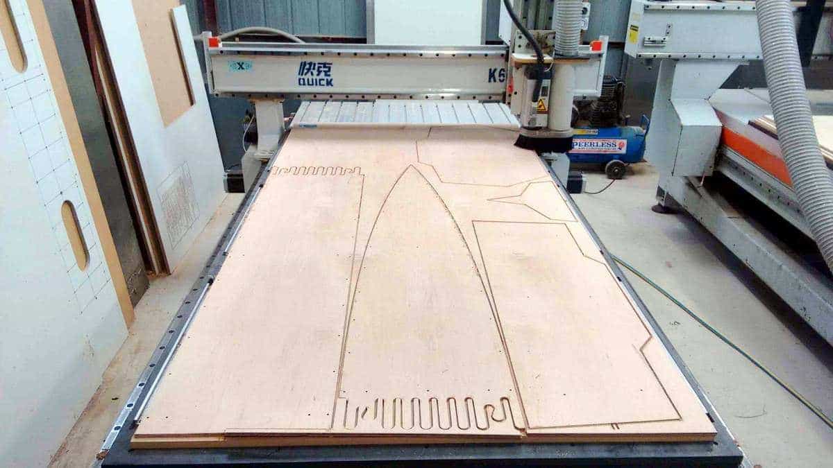 ply parts ready to cut - CNC