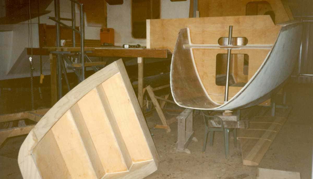 Starboard steps and rudder installation