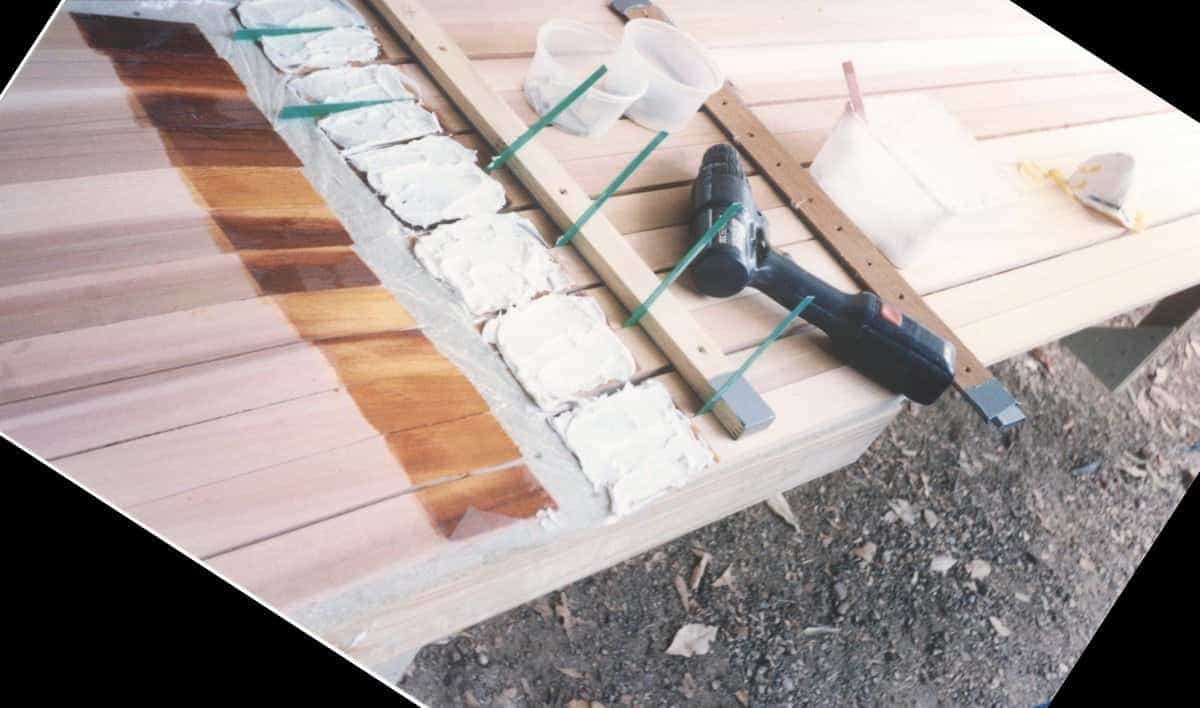 Scarfing the cedar strips