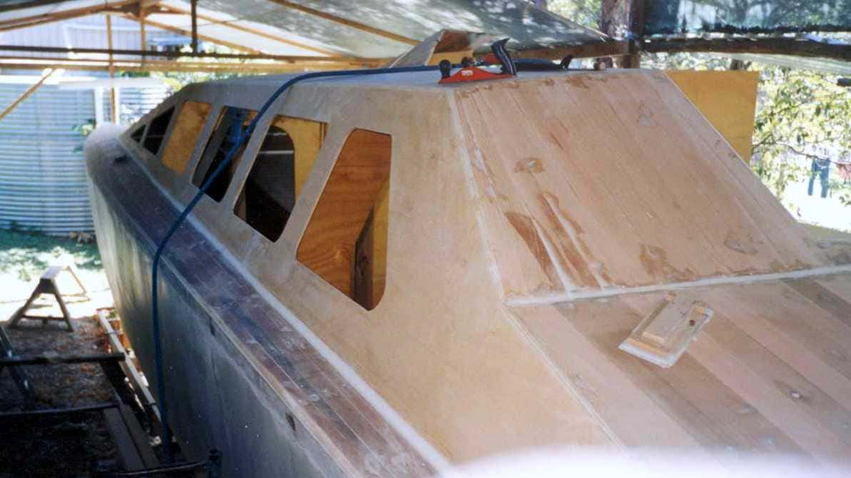 Deck on port hull