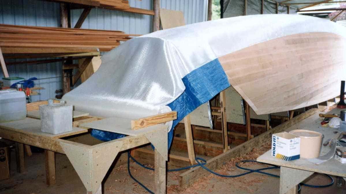 Fibreglassing the hull